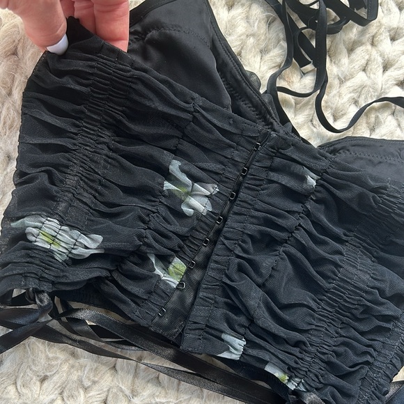 NEW PINKO Calabria Tulle Crop Top - Picture 8 of 12